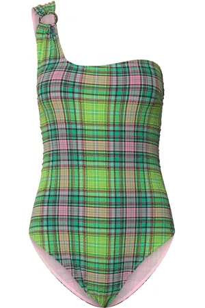 Ganni Recycled Seersucker Green