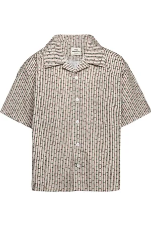 Mads Norgaard Aop Poplin Skully Shirt Beige