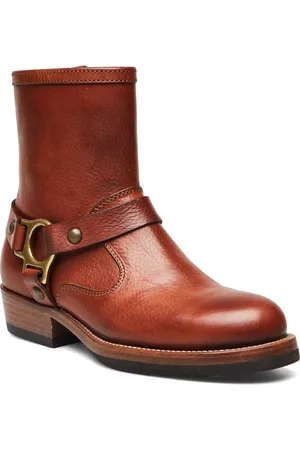 Belstaff Hard Rider Zip Up Boots Brown