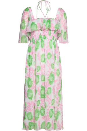 Ganni Pleated Georgette Patterned