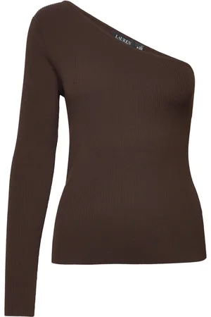 Ralph Lauren Shoulder Long-Sleeve Sweater Brown