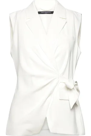 French Connection Harrie Suiting Waistcoat White