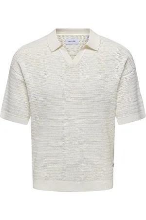 Only & Sons Onsthiago Ds 7 Ss Resort Crochet Polo Cream
