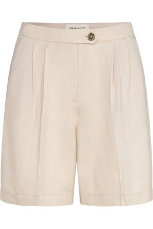GANT Tailored Linen Shorts Cream