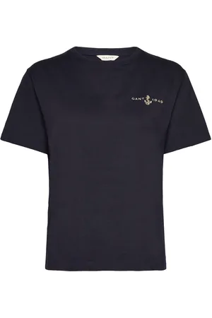 GANT Embroidered Anchor Ss T-Shirt Navy