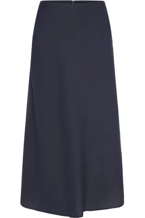 GANT Linen Blend Skirt Navy