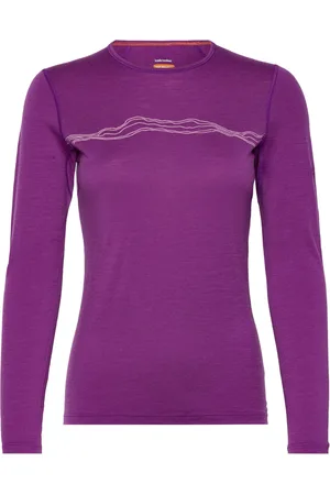 Icebreaker W Mer 200 Oasis Ls Crewe Mountain Pulse Purple