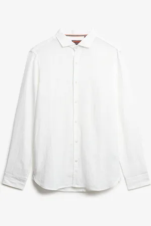 Superdry Vacation L/S Linen Shirt White