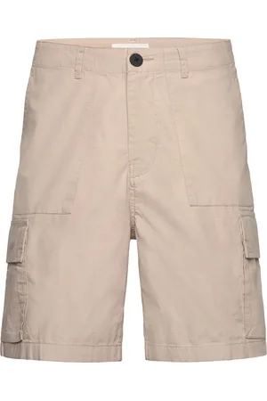 Knowledge Cotton Apparal Flint Wide Slub Yarn Shorts - Gots/ Beige