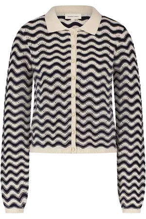 Fabienne Chapot Caro Crochet Cardigan Long Sleeve Beige