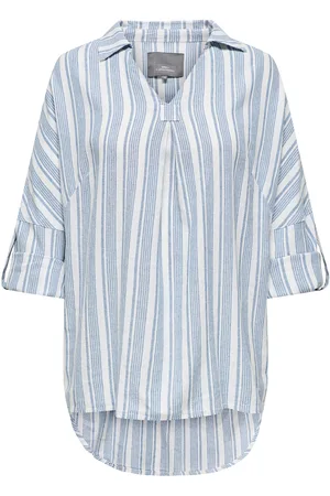 ONLY Carcaro 3/4 Linen Bl Tunic Pnt Blue