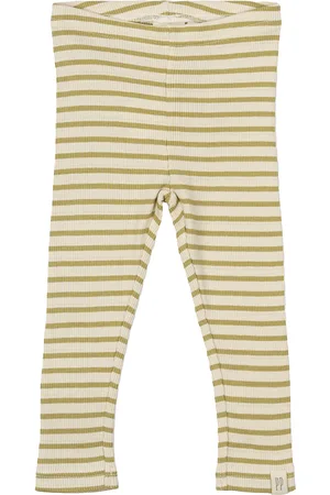 Petit Piao Legging Modal Striped Khaki