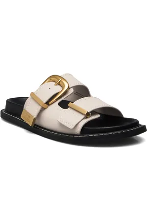 Steve Madden Arch-E Slides Cream
