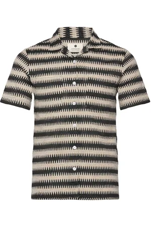 Anerkjendt Akkurt Struc Stripe S/S Shirt Patterned