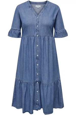 ONLY Carareena Ss Dnm Dress Qyt Blue