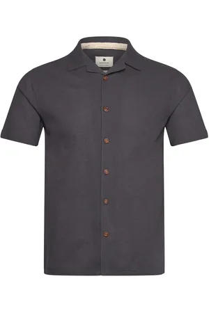 Anerkjendt Akleo S/S Cot/Linen Shirt Grey