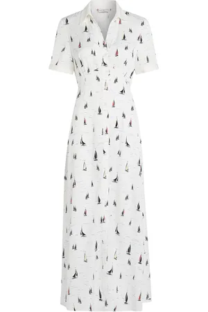 Tommy Hilfiger Fluid Vis Boat S/S Shirt Dress White