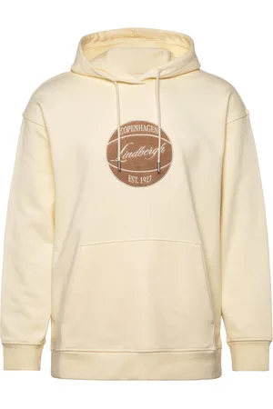 Lindbergh Logo Sweat Hoodie Cream