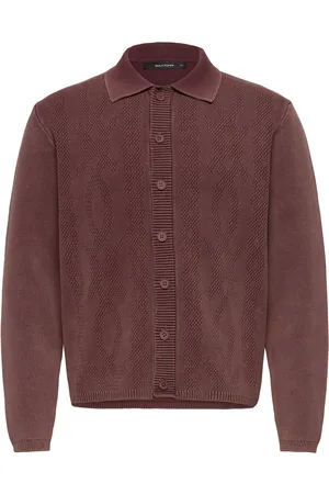 Daily paper Shield Cable Cardigan Burgundy