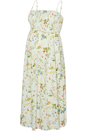 VERO MODA Vmmeasy Joy Calf Bando Dress Wvn Ga White