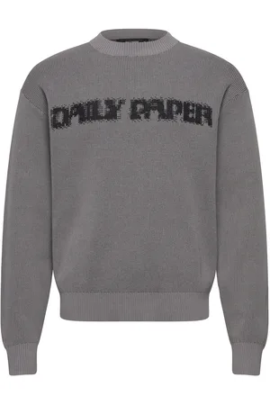 Daily paper Logo Knit Sweater Grey