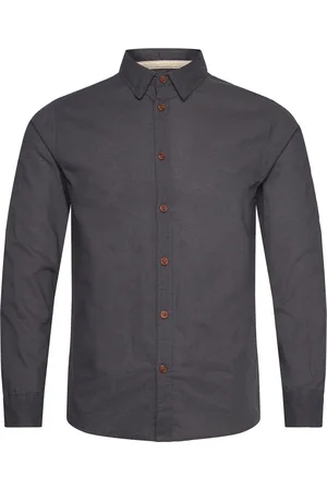 Anerkjendt Akleif L/S Cot/Linen Shirt Grey