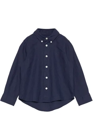 GANT Cotton Linen Bd Ls Shirt Navy