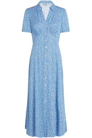 Tommy Hilfiger Fluid Viscose S/S Shirt Dress Blue
