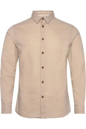 Anerkjendt Akleif L/S Cot/Linen Shirt Beige
