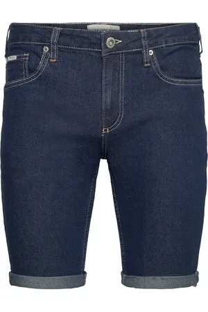 Lindbergh Stretch Denim Shorts Navy