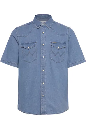 Wrangler Ss Western Shirt Blue