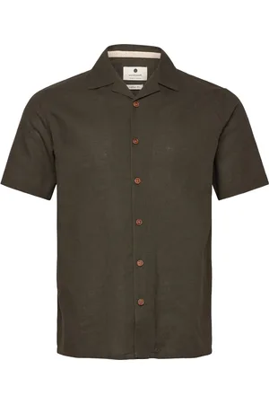 Anerkjendt Akleo S/S Cot/Linen Shirt Khaki