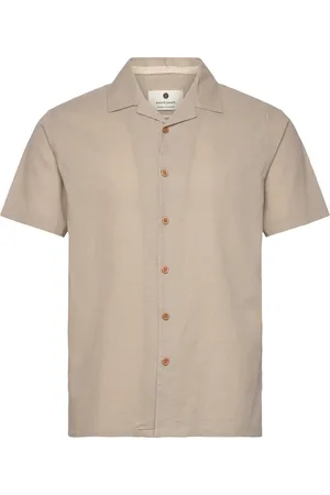 Anerkjendt Akleo S/S Cot/Linen Shirt Beige