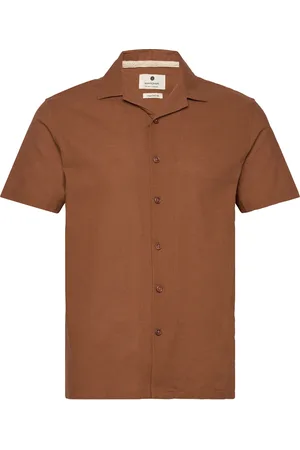 Anerkjendt Akleo S/S Cot/Linen Shirt Brown
