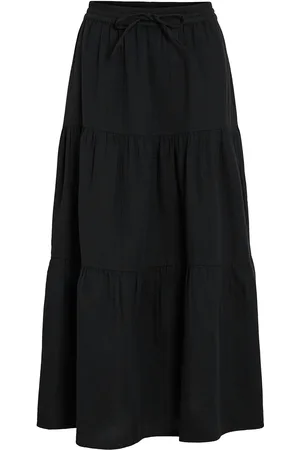 VILA Nia Rw Ankle Skirt Black