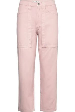 MANGO High-Waist Slouchy Jeans Pink