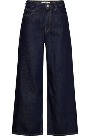 MANGO Low-Rise Loose-Fit Wideleg Jeans Blue