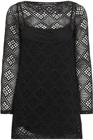 MANGO Geometric-Pattern Openwork Dress