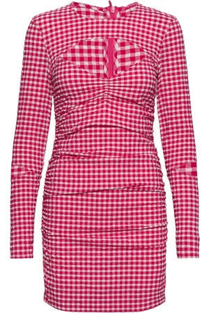 Ganni Stretch Seersucker Red