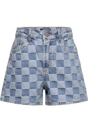LMTD Nlfcheckizza Dnm Hw Mom Shorts Blue
