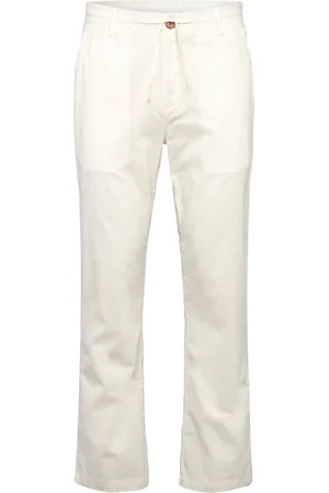 Anerkjendt Akjan Cot/Linen Ela Pants White