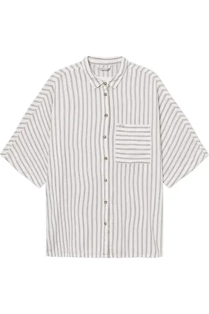 Rethinkit Striped Shortsleeved Shirt Pj Grey