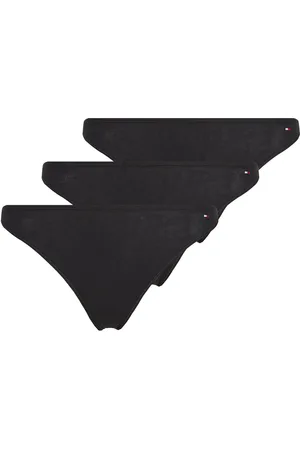 Tommy Hilfiger 3 Pack Dipped Thong Black