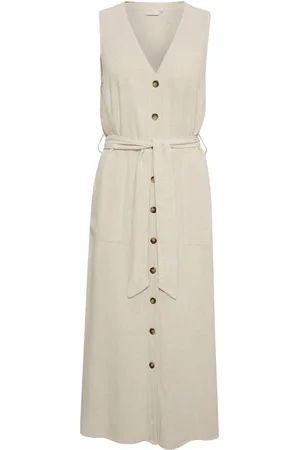 Kaffe Kaliny Sleeveless Dress Beige