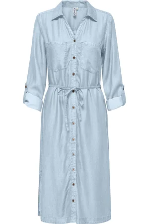 ONLY Onlcharis Life Ls Bel Shirt Dress Cc Wvn Blue