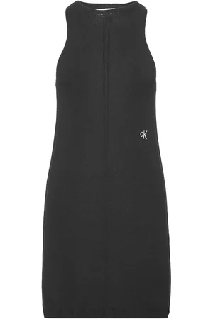 Calvin Klein Knitted Tank Dress Black