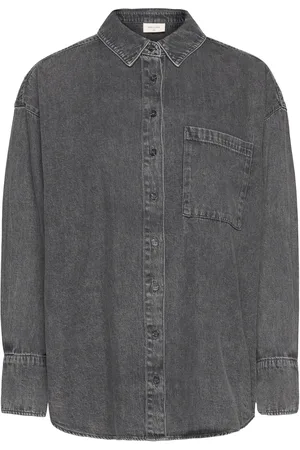 Freequent Shirt From Freequent In A Soft Denim Black
