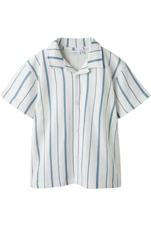 NAME IT Nkmfigaro Ss Nreg Resort Shirt White