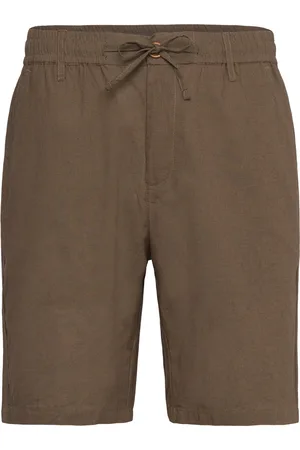 Anerkjendt Aklt James Cot/Linen Ela Shorts Brown