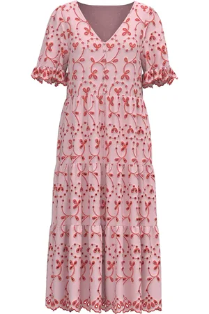 Y.A.S Kanikka 2/4 Contrast Midi Dress S. Pink